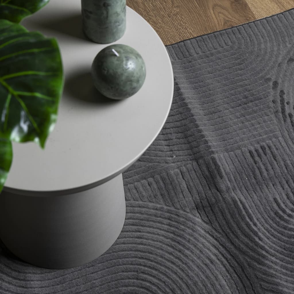 Rug IZA Short Pile Scandinavian Look Anthracite 100x200 cm