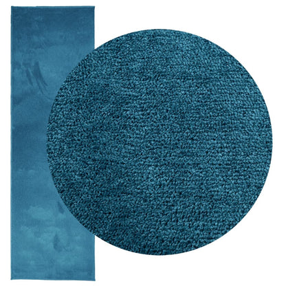 Rug OVIEDO Short Pile Turquoise 80x250 cm