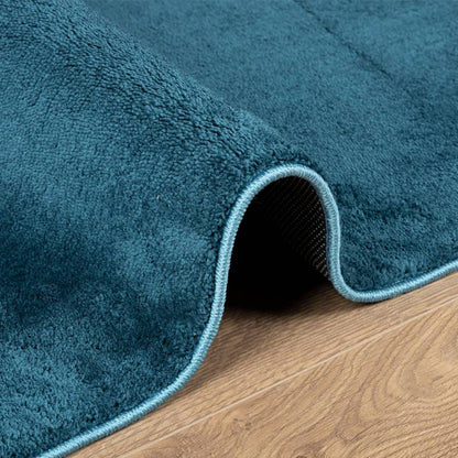 Rug OVIEDO Short Pile Turquoise 80x250 cm