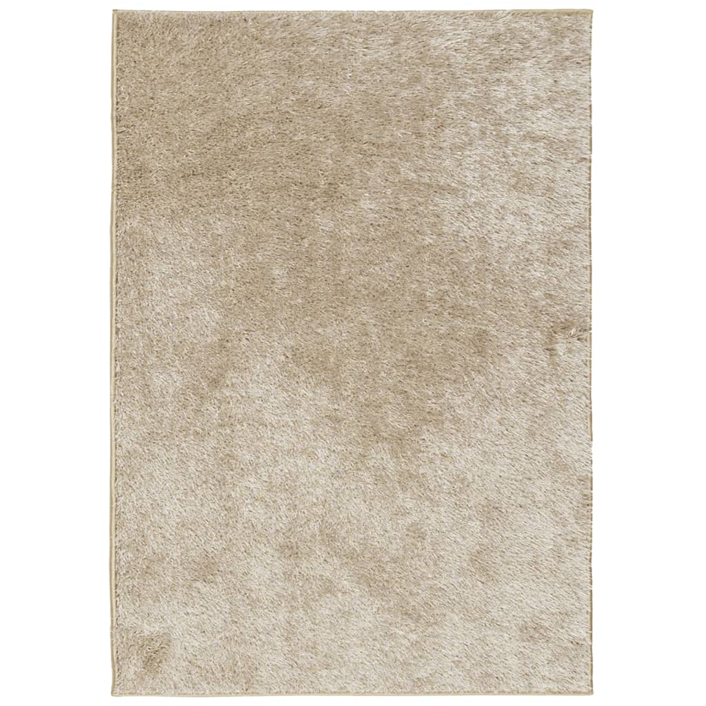 Rug ISTAN High Pile Shiny Look Beige 140x200 cm