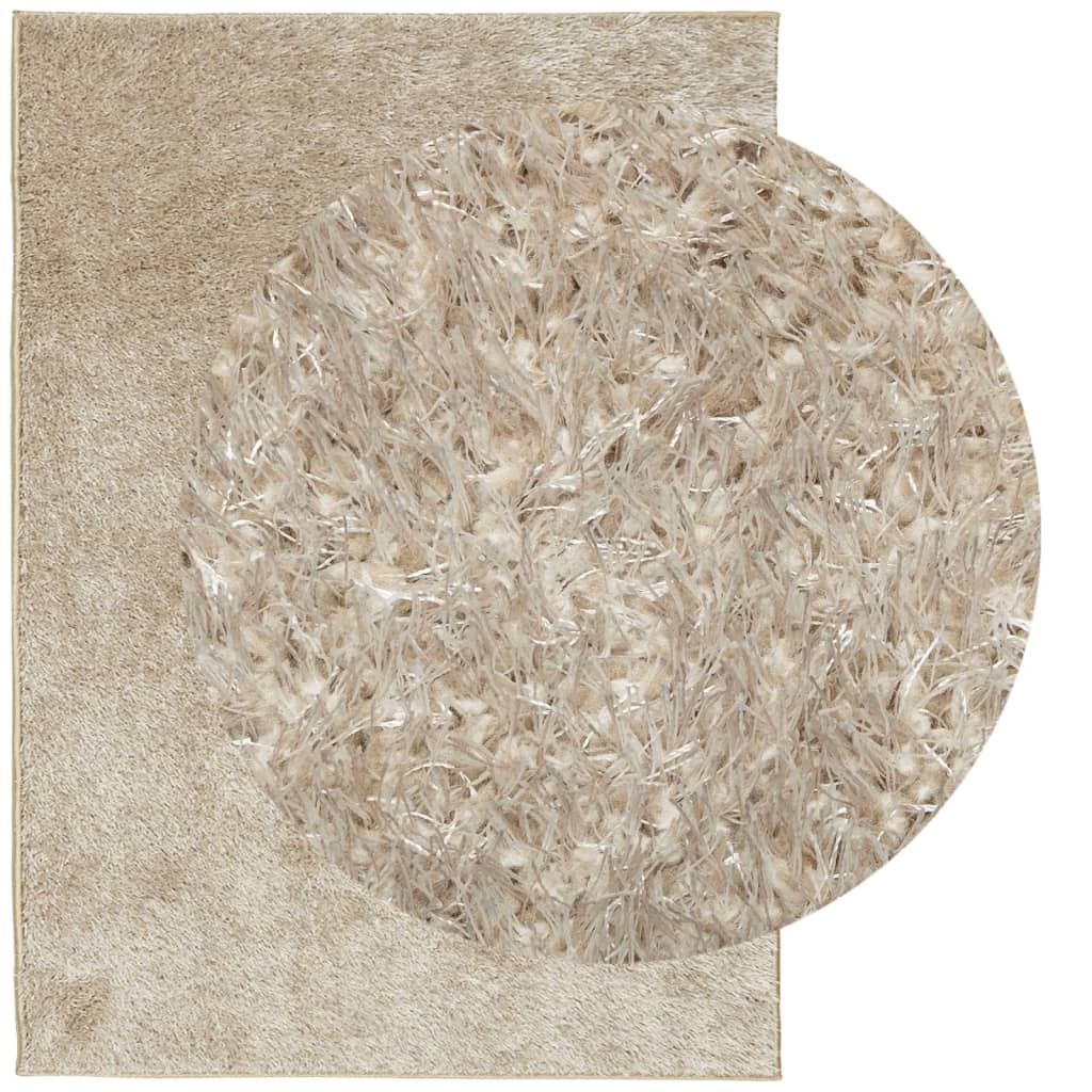 Rug ISTAN High Pile Shiny Look Beige 200x280 cm