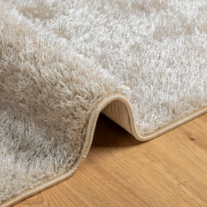 Rug ISTAN High Pile Shiny Look Beige 200x280 cm