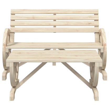 4 Piece Garden Lounge Set Solid Wood Fir