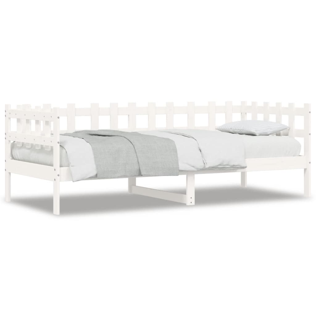 Day Bed without Mattress White 80x200 cm Solid Wood Pine