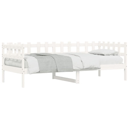 Day Bed without Mattress White 80x200 cm Solid Wood Pine