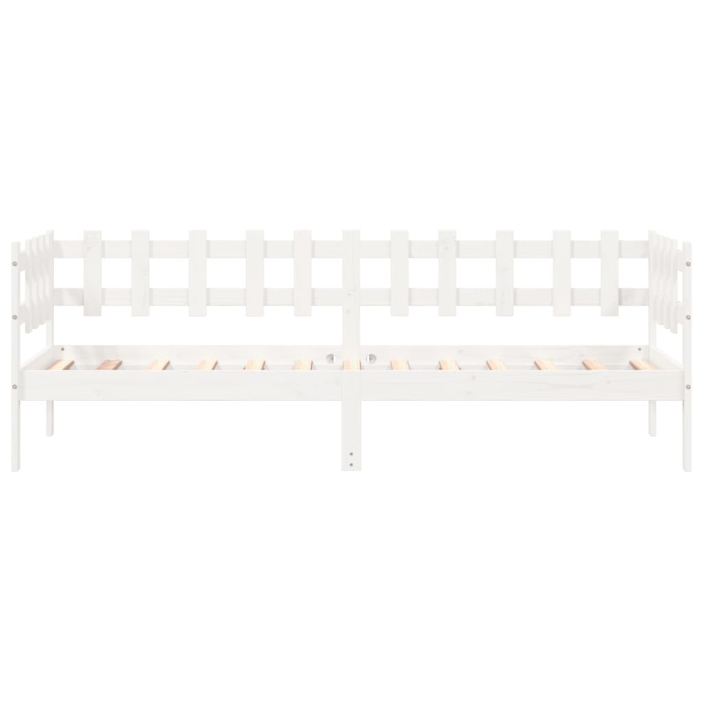 Day Bed without Mattress White 80x200 cm Solid Wood Pine