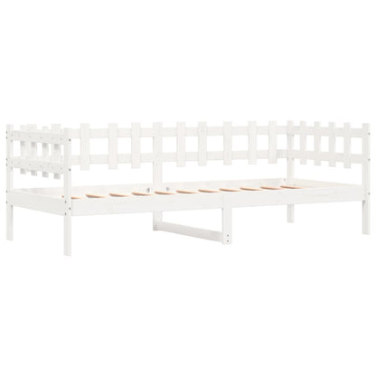 Day Bed without Mattress White 80x200 cm Solid Wood Pine