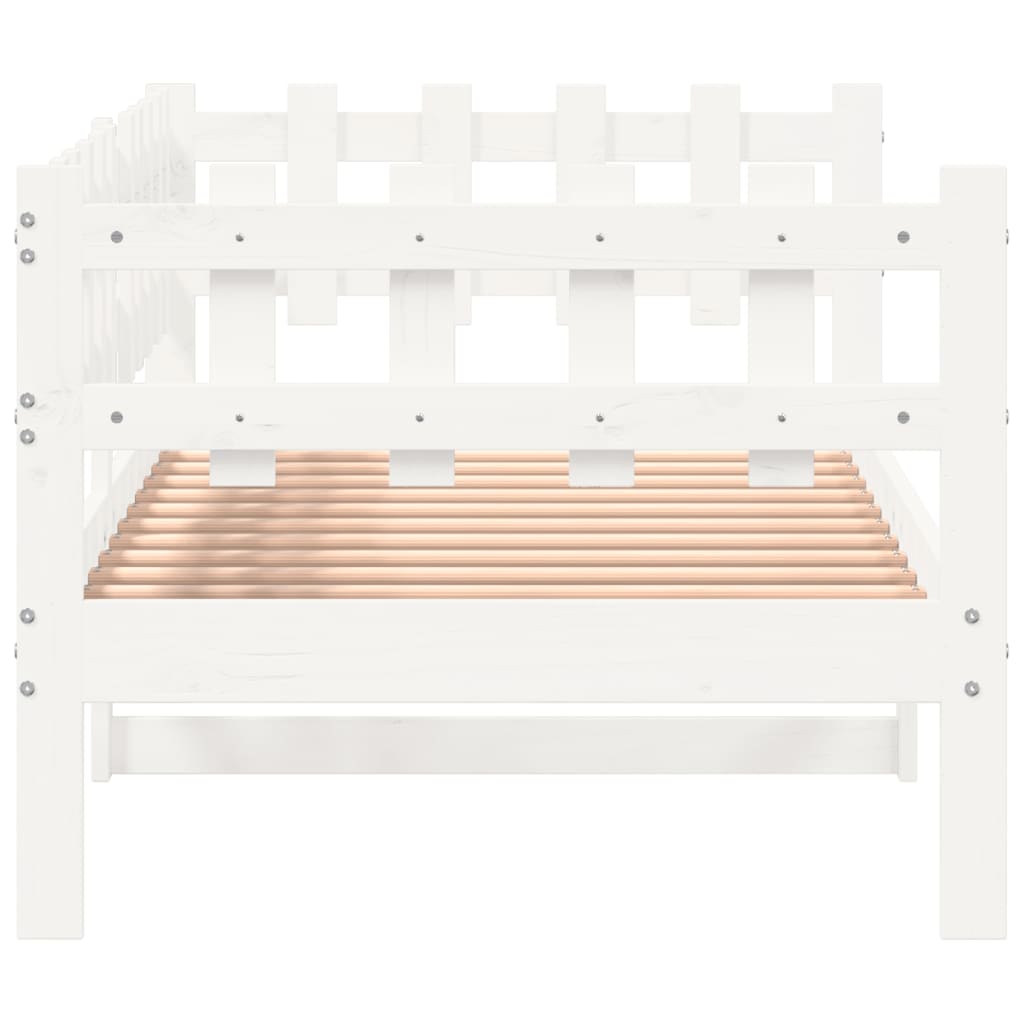 Day Bed without Mattress White 80x200 cm Solid Wood Pine