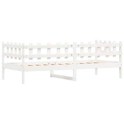 Day Bed without Mattress White 80x200 cm Solid Wood Pine