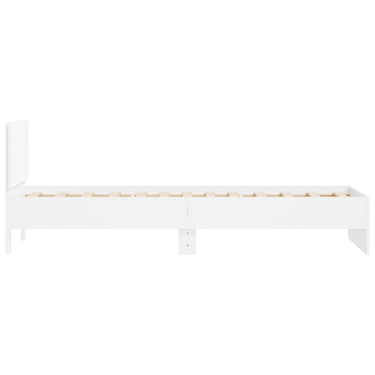 Bed Frame without Mattress with Headboard White 90x200 cm