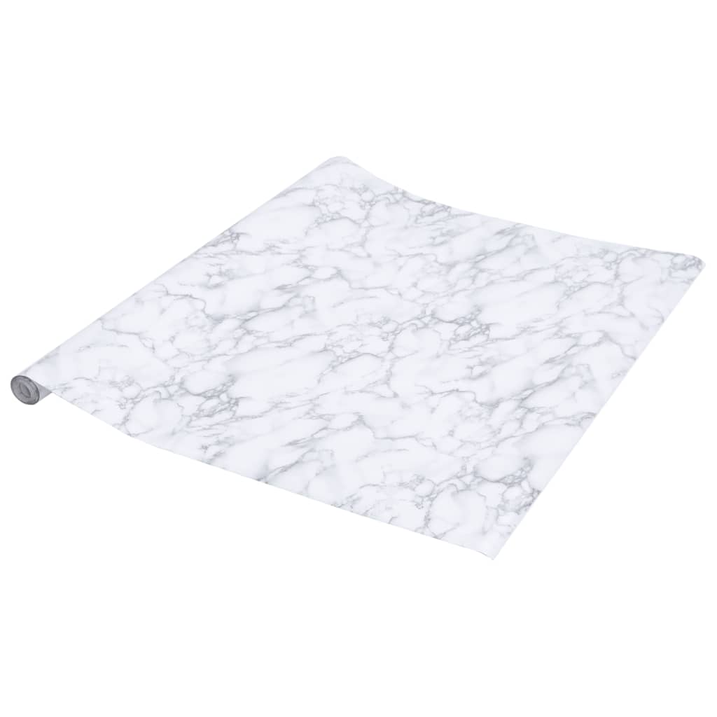 Furniture Sticker Self-Adhesive Marble White 90x500 cm PVC