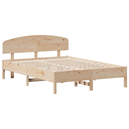 Bed Frame with Headboard 150x200 cm King Size Solid Wood Pine