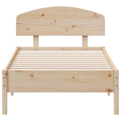 Bed Frame with Headboard 100x200 cm Solid Wood Pine