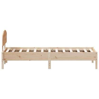 Bed Frame with Headboard 100x200 cm Solid Wood Pine