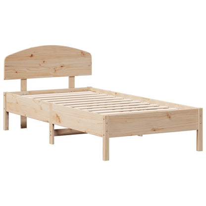 Bed Frame without Mattress 75x190 cm Small Single Solid Wood Pine