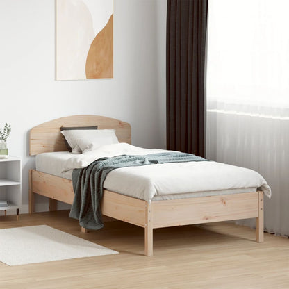 Bed Frame without Mattress 75x190 cm Small Single Solid Wood Pine