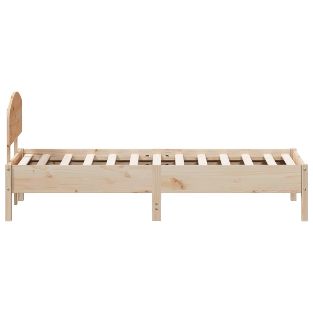 Bed Frame without Mattress 75x190 cm Small Single Solid Wood Pine