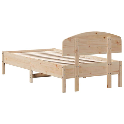 Bed Frame without Mattress 75x190 cm Small Single Solid Wood Pine