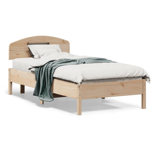 Bed Frame without Mattress 75x190 cm Small Single Solid Wood Pine