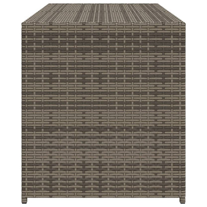 Garden Storage Box Grey 283L Poly Rattan