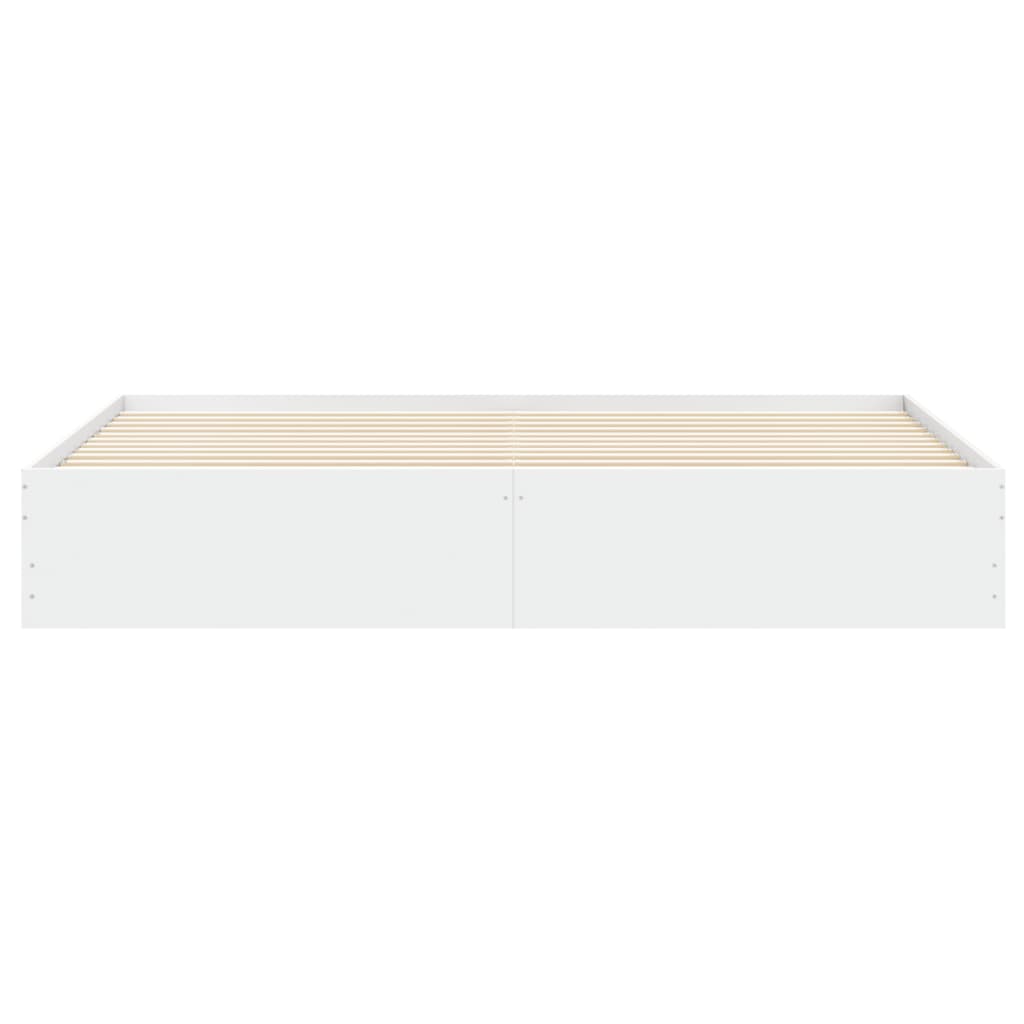 Bed Frame with Drawers without Mattress White 180x200 cm Super King