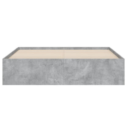 Bed Frame with Drawers Concrete Grey 150x200 cm King Size Engineered Wood