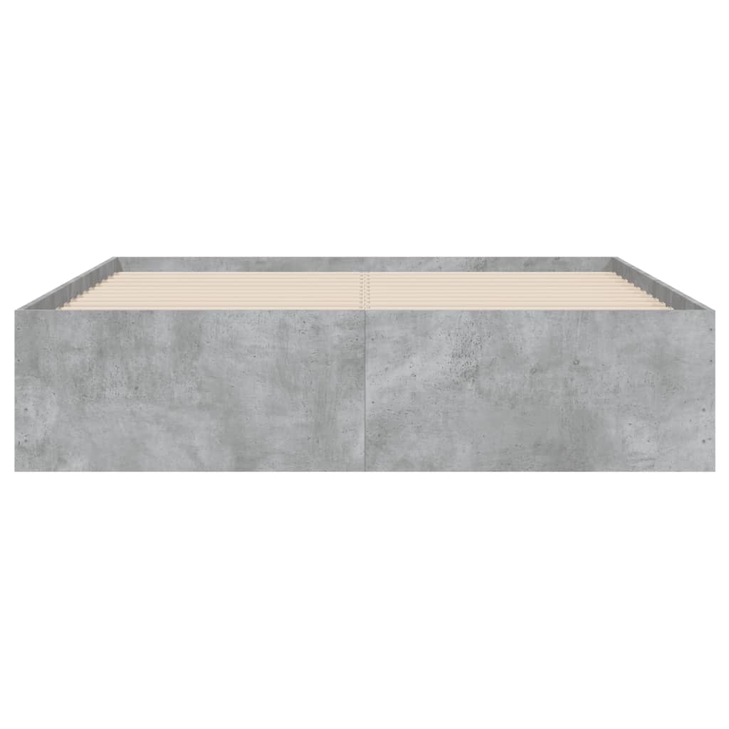 Bed Frame with Drawers Concrete Grey 120x200 cm Engineered Wood