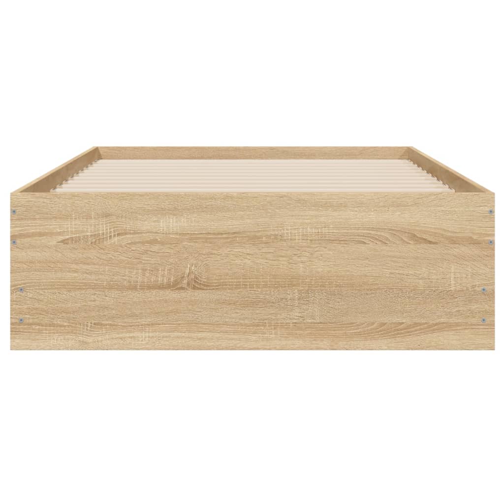 Bed Frame with Drawers Sonoma Oak 100x200 cm Engineered Wood