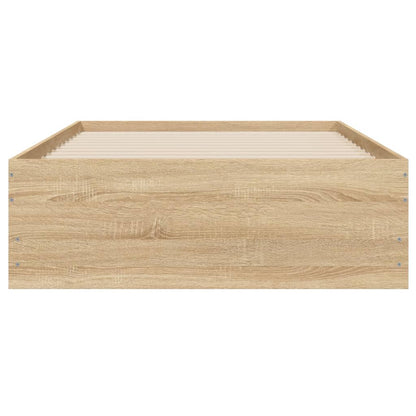 Bed Frame with Drawers Sonoma Oak 100x200 cm Engineered Wood