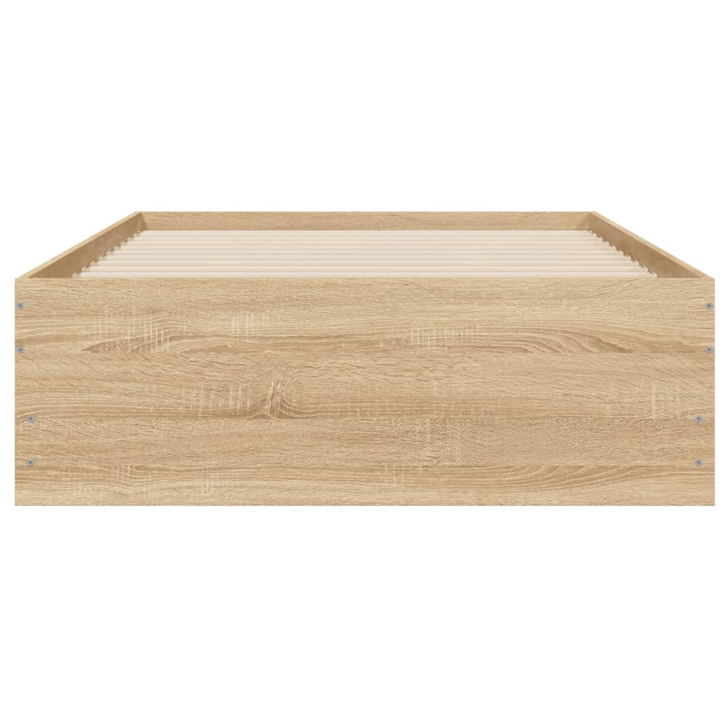 Bed Frame with Drawers Sonoma Oak 90x200 cm Engineered Wood