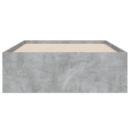 Bed Frame with Drawers Concrete Grey 90x200 cm Engineered Wood