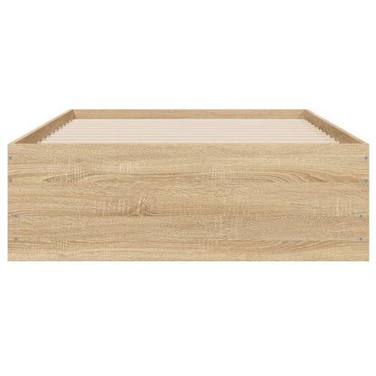 Bed Frame with Drawers Sonoma Oak 75x190 cm Small Single Engineered Wood