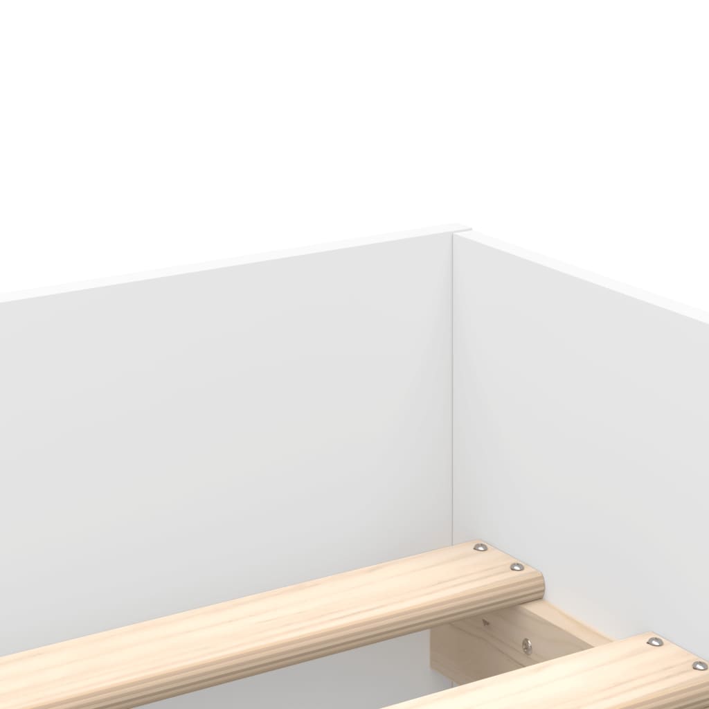 Bed Frame with Drawers without Mattress White 100x200 cm