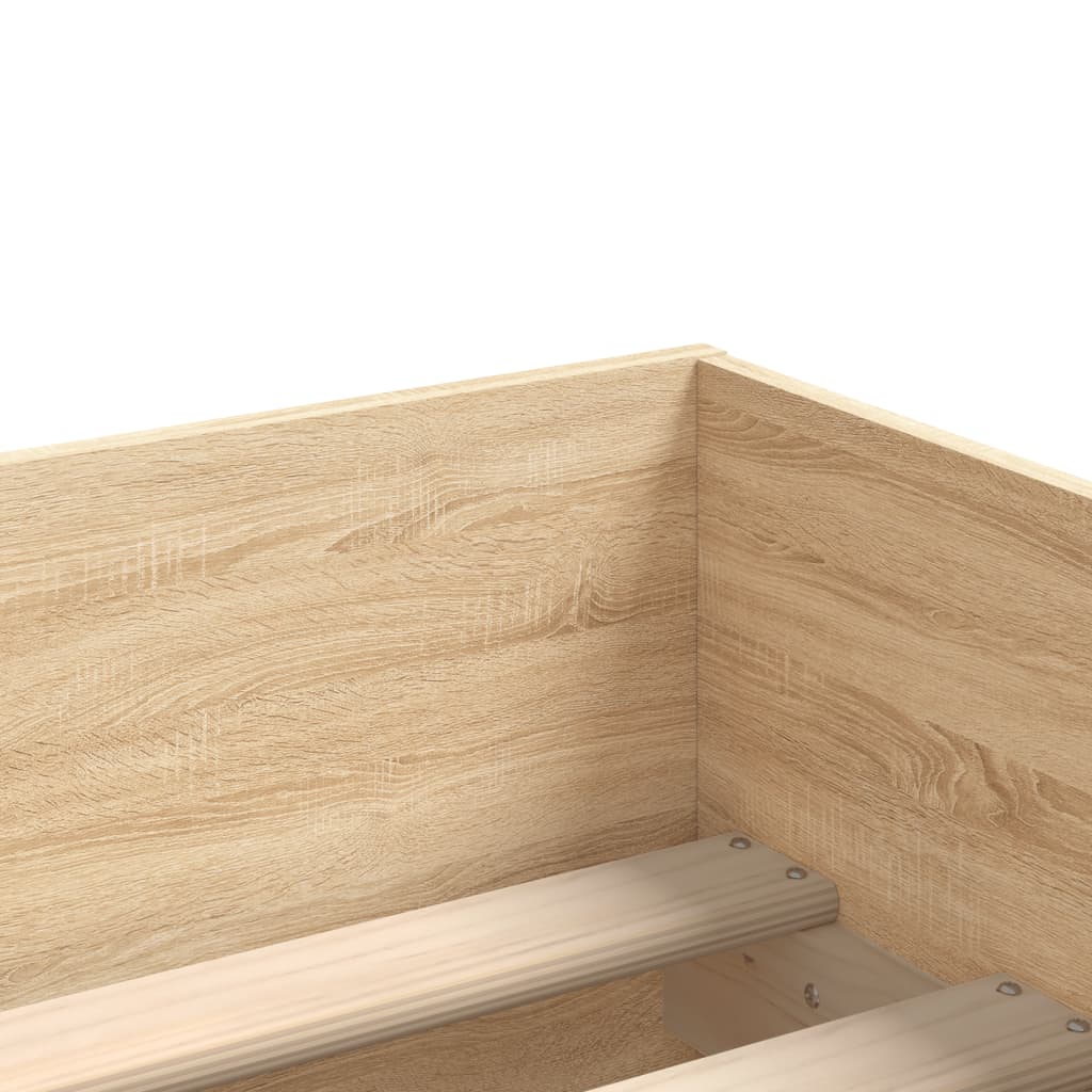 Bed Frame with Drawers Sonoma Oak 100x200 cm