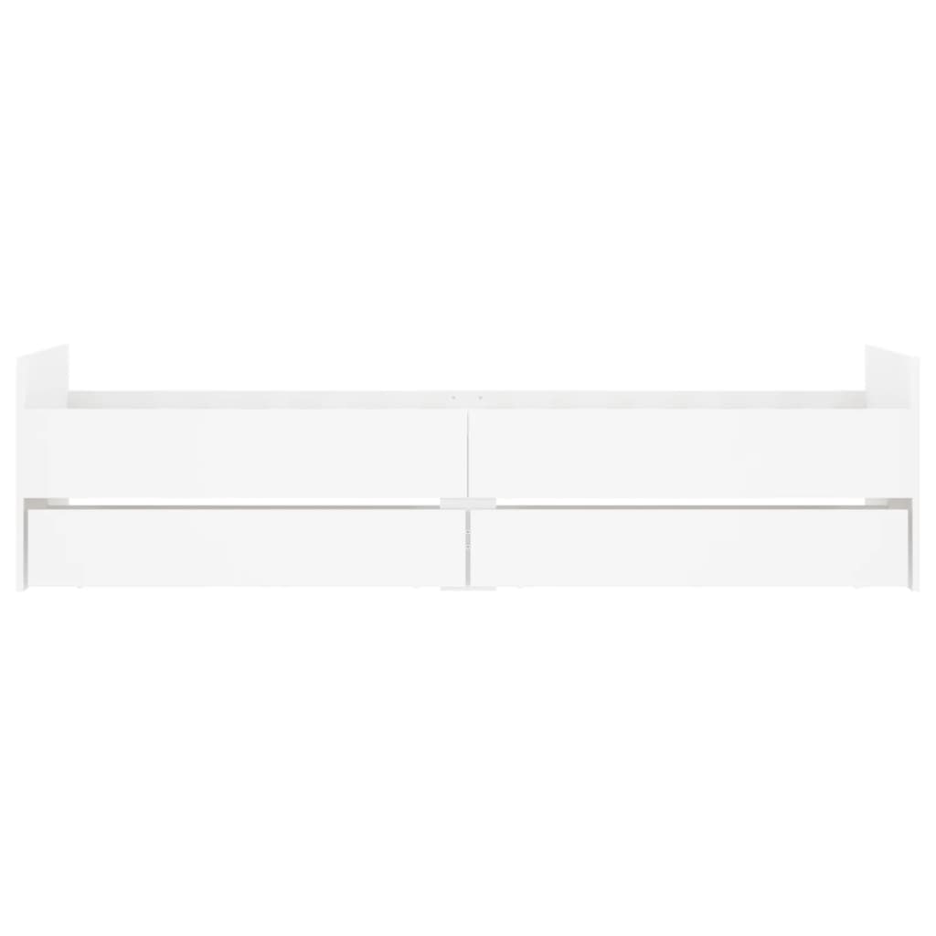 Bed Frame with Drawers White 90x190 cm Single