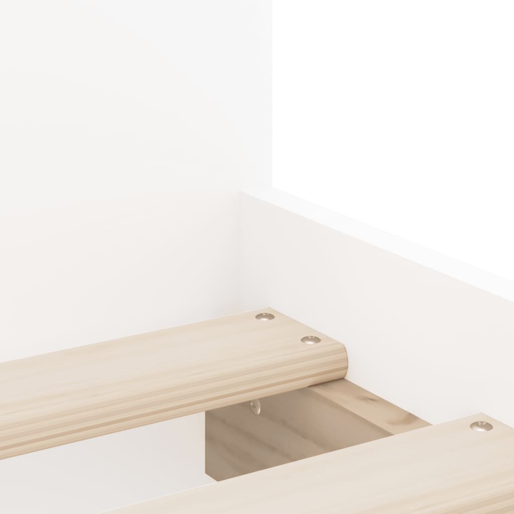 Bed Frame with Drawers White 90x190 cm Single