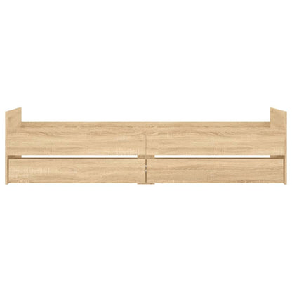 Bed Frame with Drawers without Mattress Sonoma Oak 90x190 cm Single