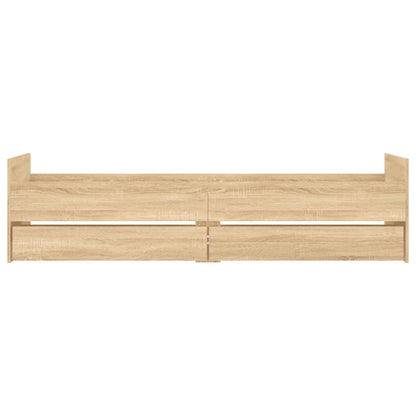 Bed Frame with Drawers Sonoma Oak 75x190 cm Small Single