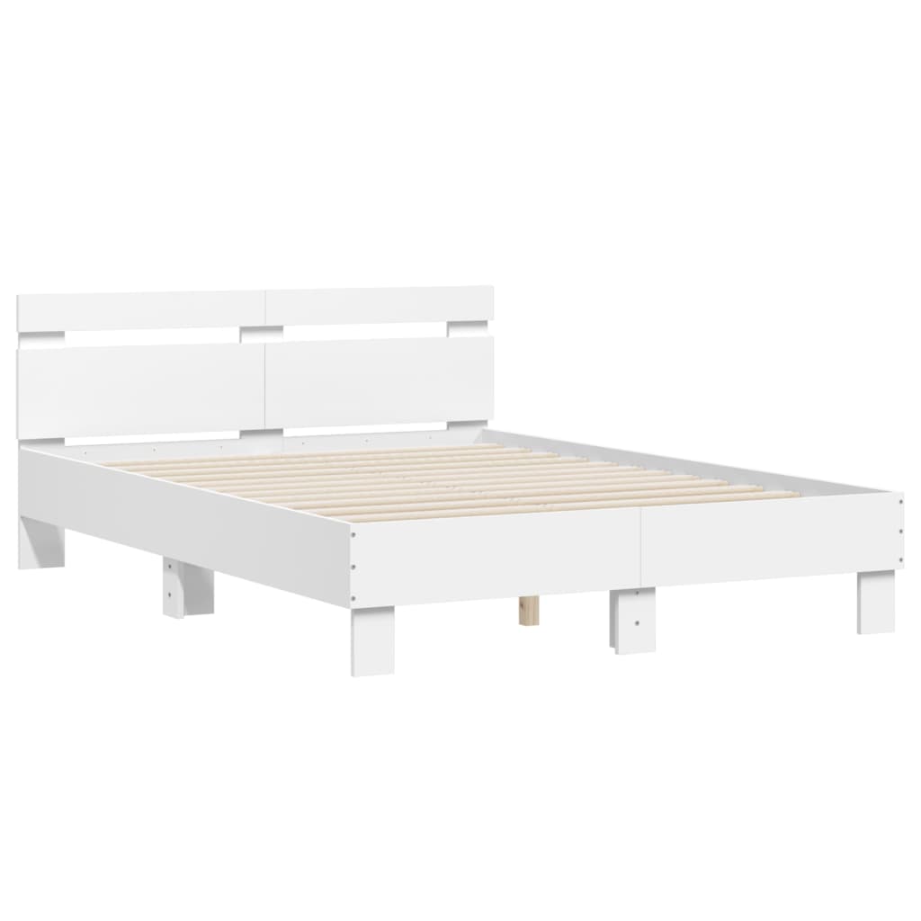 Bed Frame without Mattress White 120x200 cm