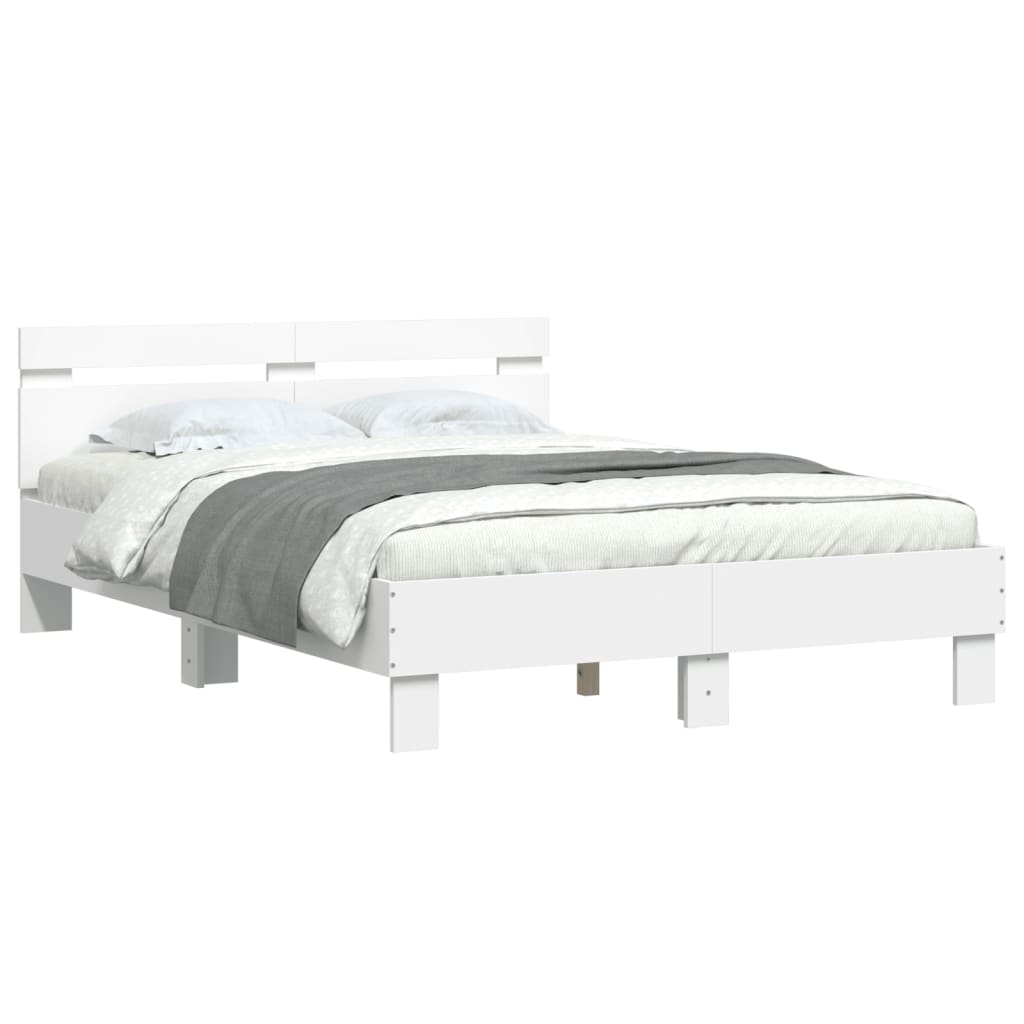 Bed Frame without Mattress White 120x200 cm