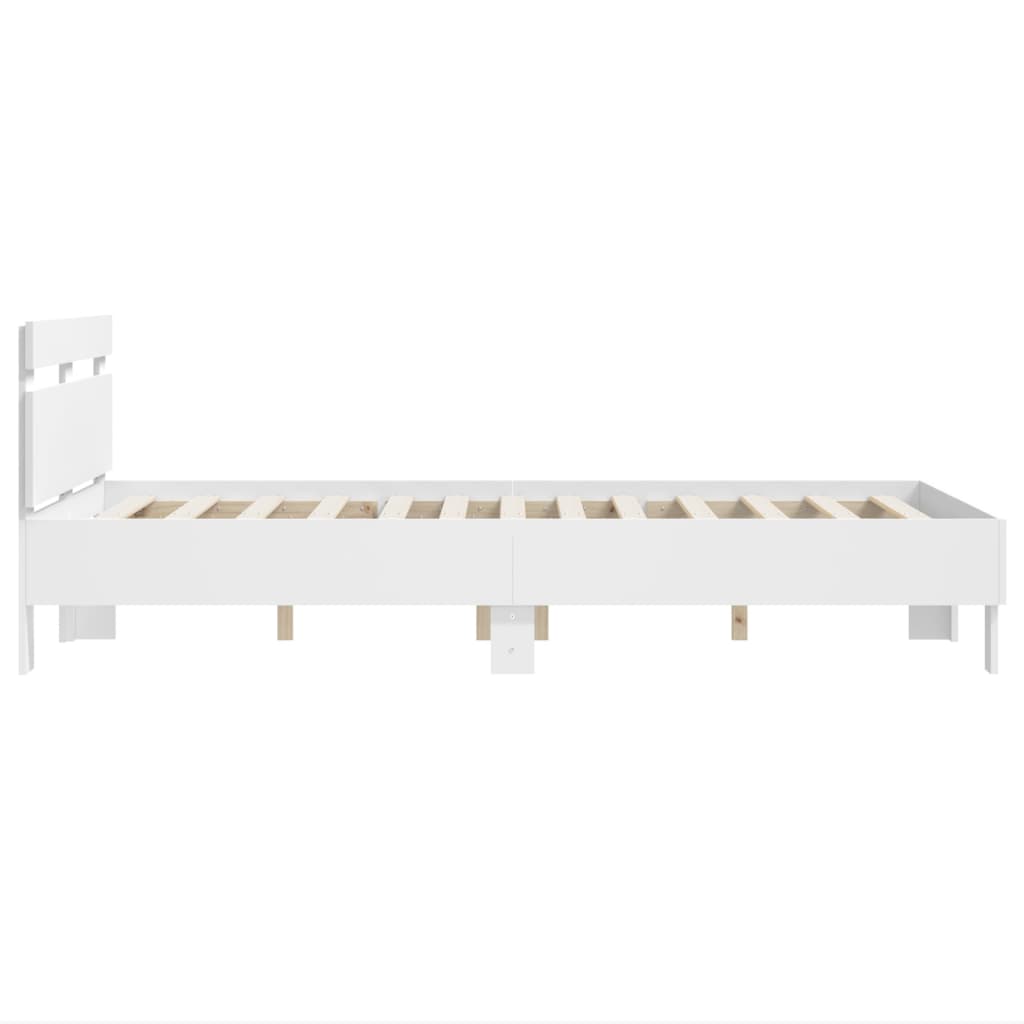 Bed Frame without Mattress White 120x200 cm