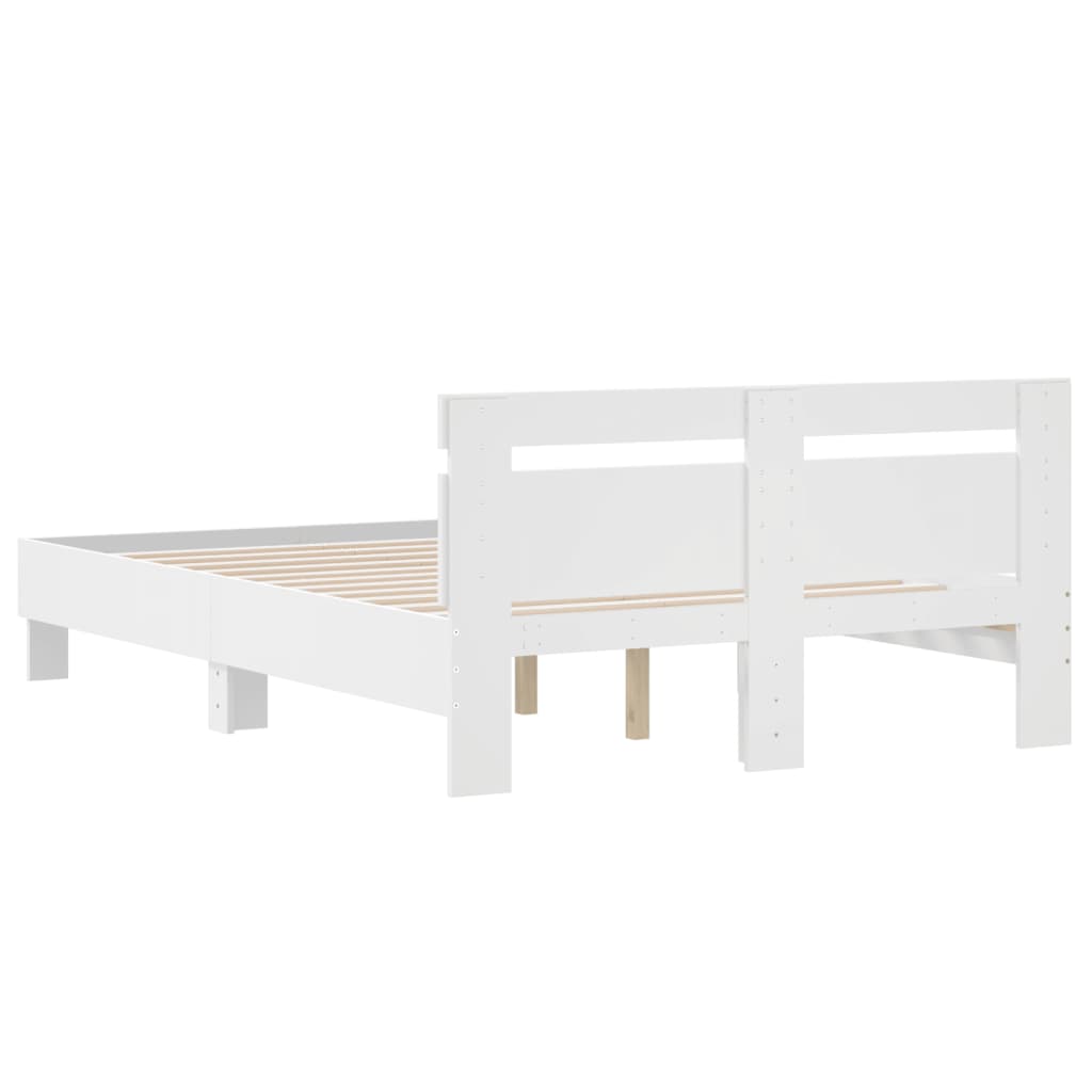 Bed Frame without Mattress White 120x200 cm