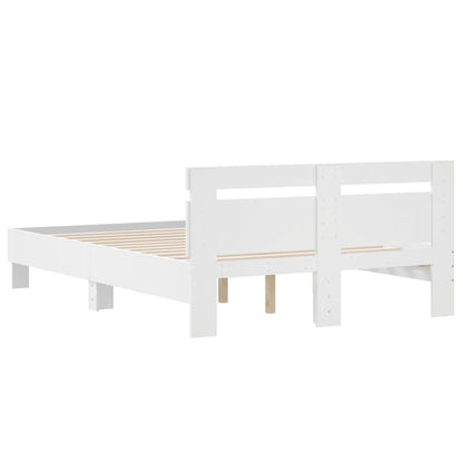 Bed Frame without Mattress White 120x200 cm