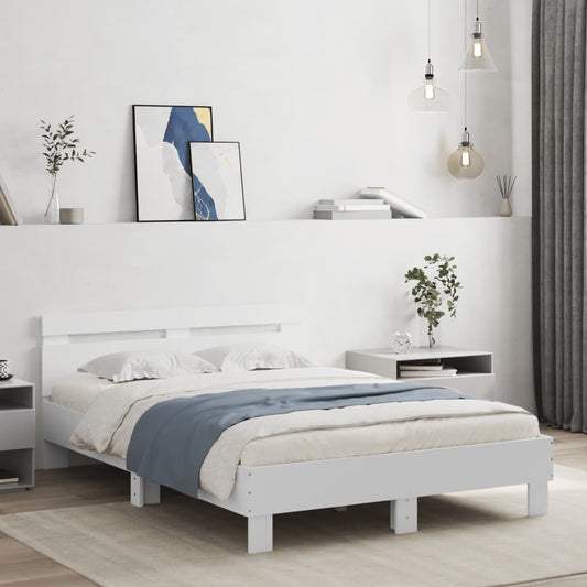 Bed Frame without Mattress White 120x200 cm