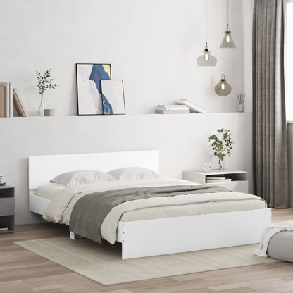 Bed Frame without Mattress White 150x200 cm King Size