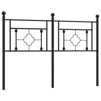 Metal Headboard Black 135 cm