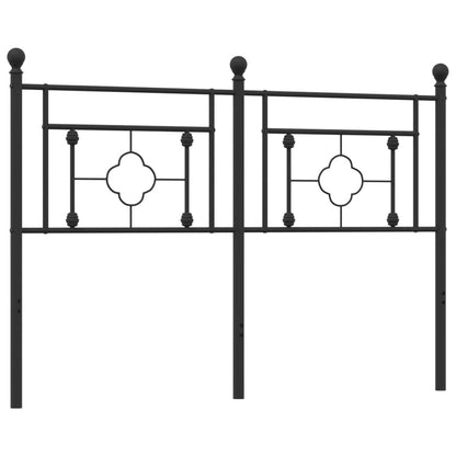 Metal Headboard Black 135 cm