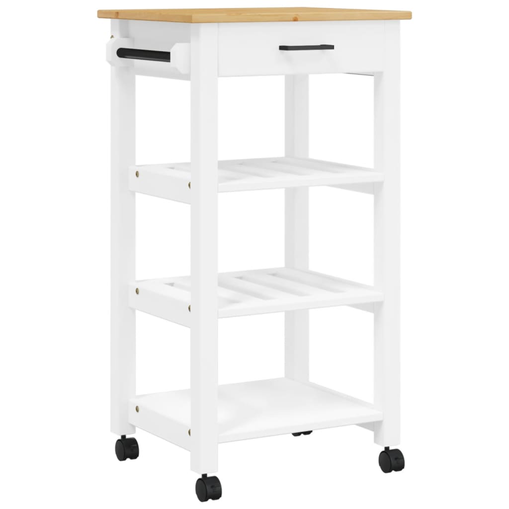 Kitchen Trolley MONZA 48x40x90 cm Solid Wood Pine