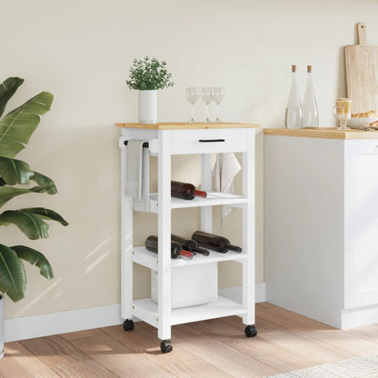 Kitchen Trolley MONZA 48x40x90 cm Solid Wood Pine