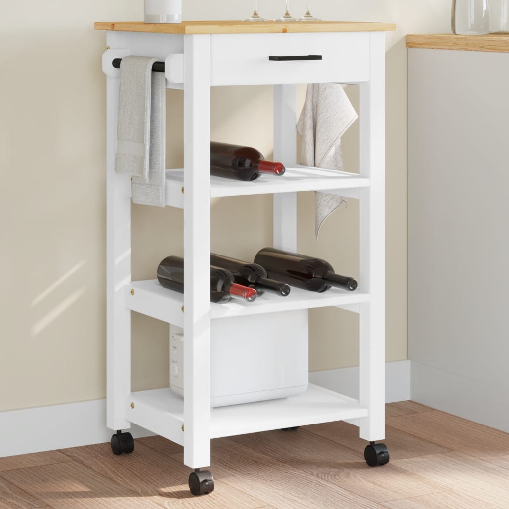 Kitchen Trolley MONZA 48x40x90 cm Solid Wood Pine